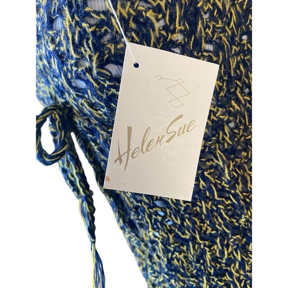 Vintage 60s 70s Helen Sue Crochet Knit Sweater Vest Open Grannycore Boho Hippie - Picture 7 of 12